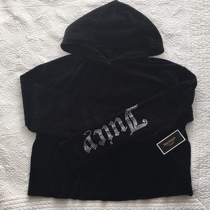Juicy Couture Velour Crop Hoodie Size M NWT $85